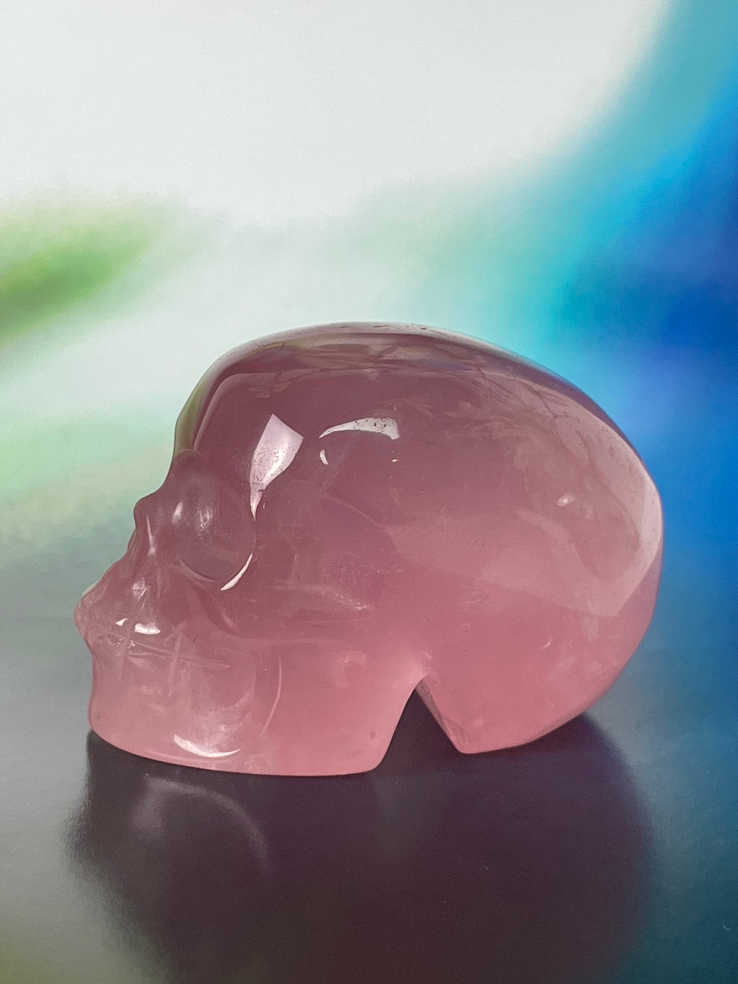 Rose Quartz Skull S