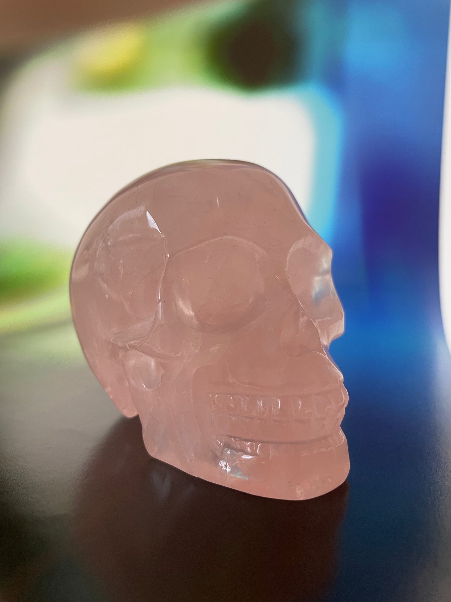Rose Quartz Skull L