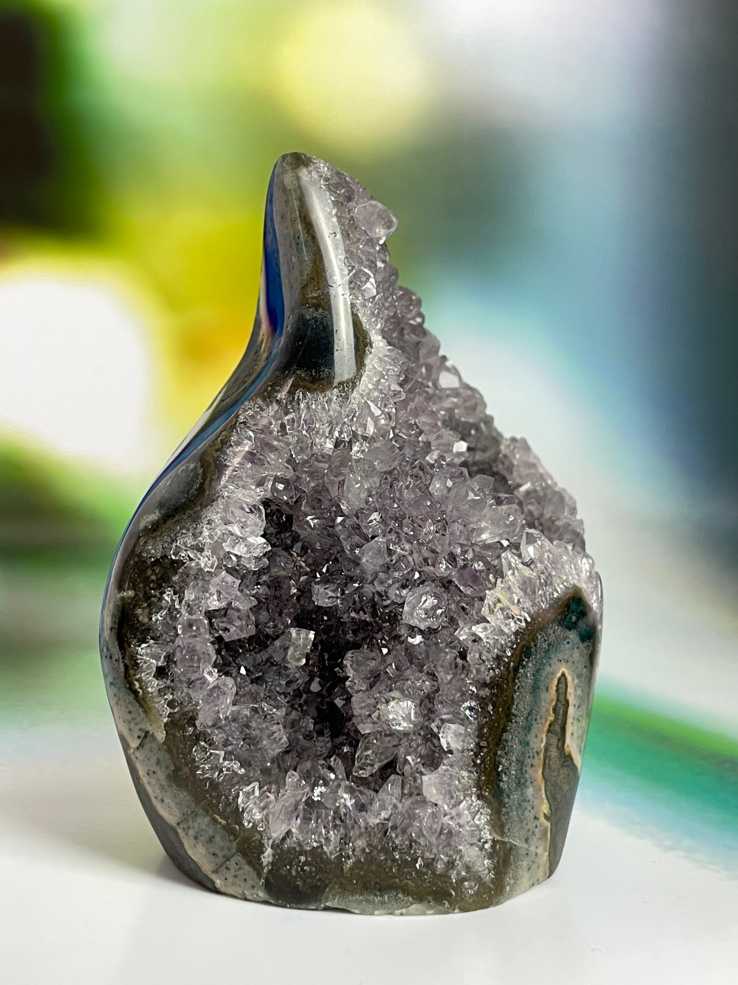 Amethyst Geode Flame from Uruguay