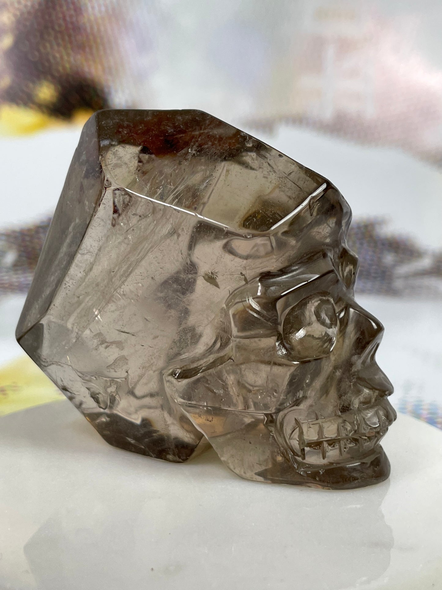 Skull Smokey Quartz Crystal