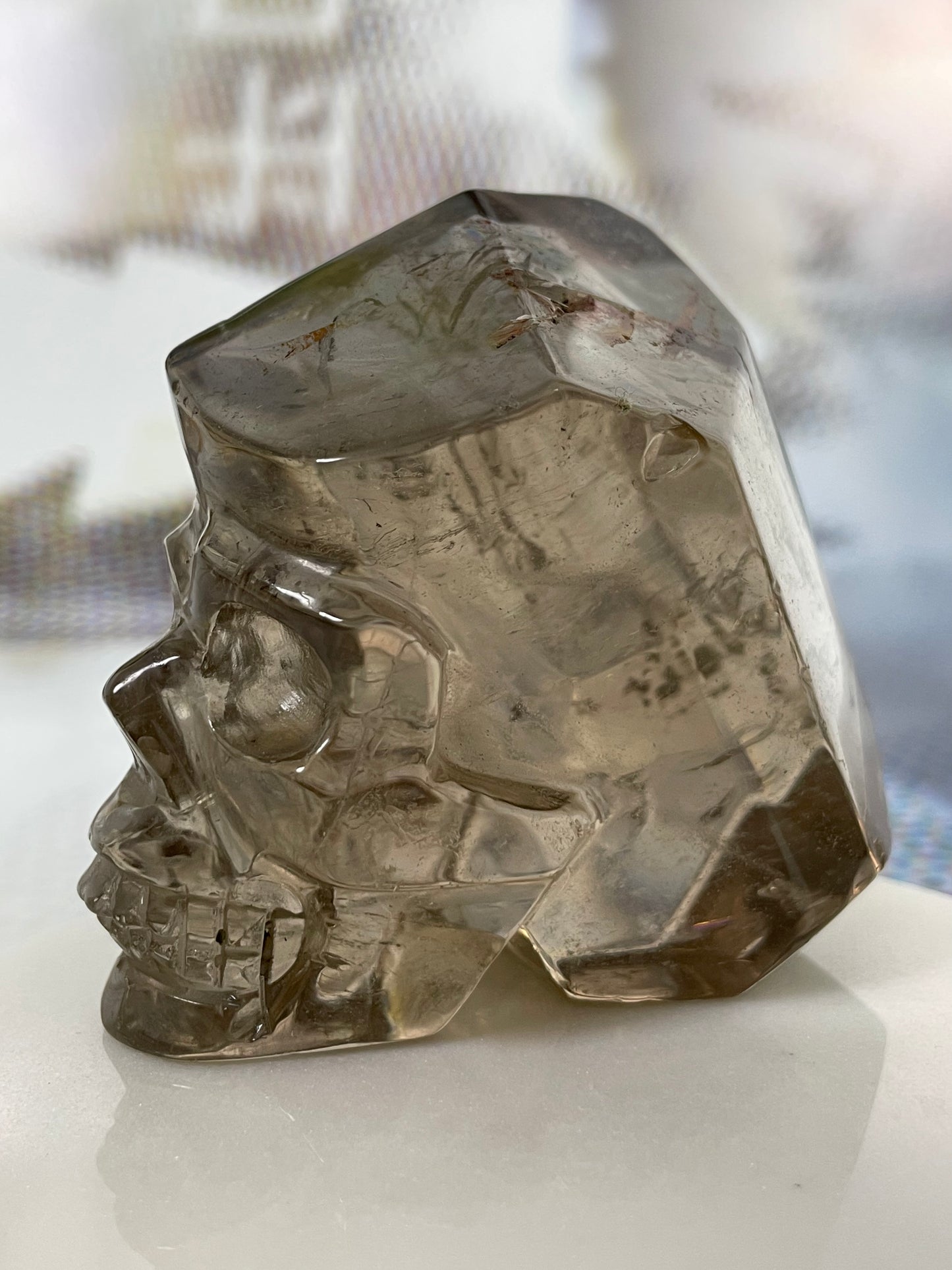 Skull Smokey Quartz Crystal
