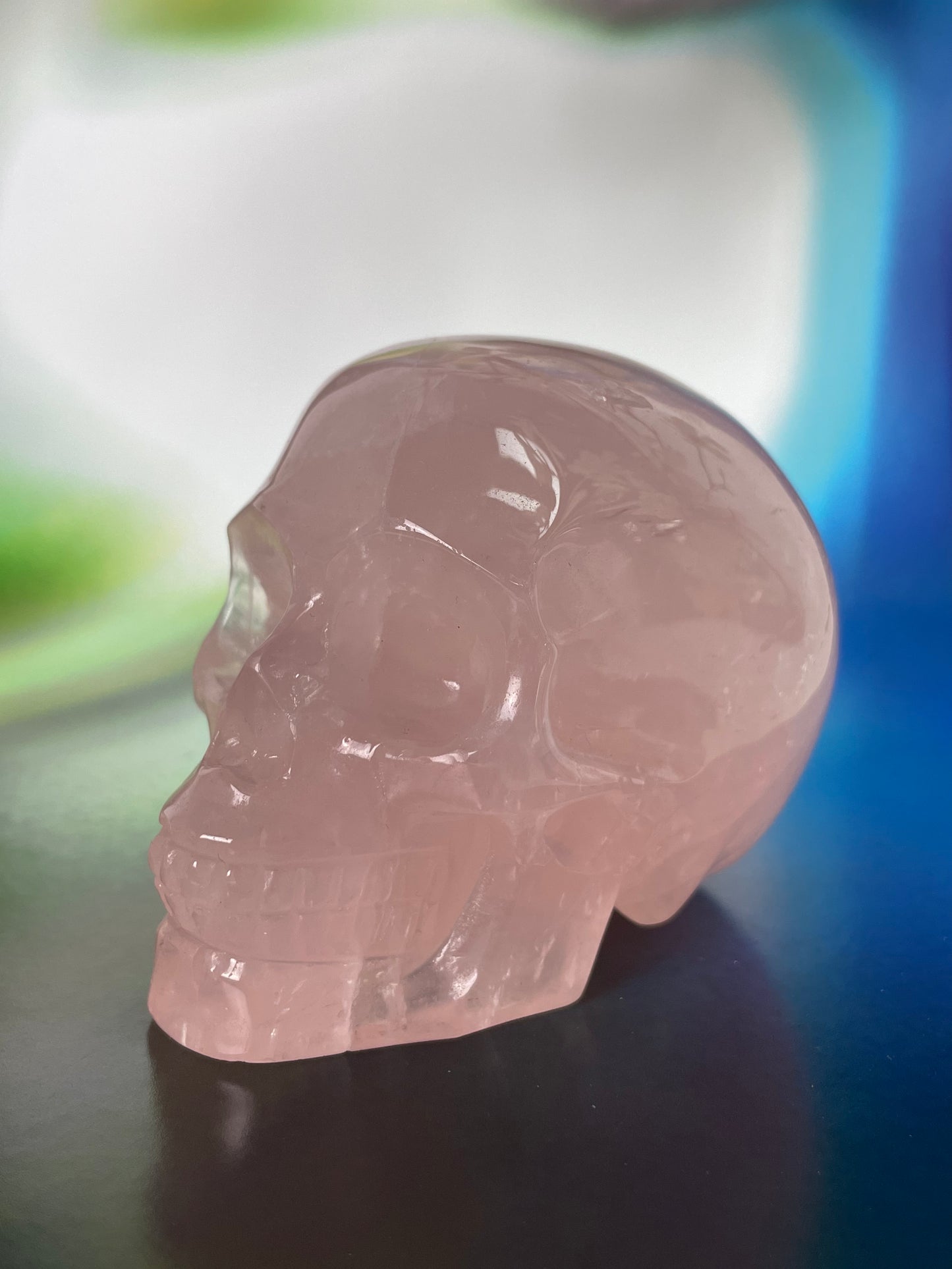 Rose Quartz Skull L