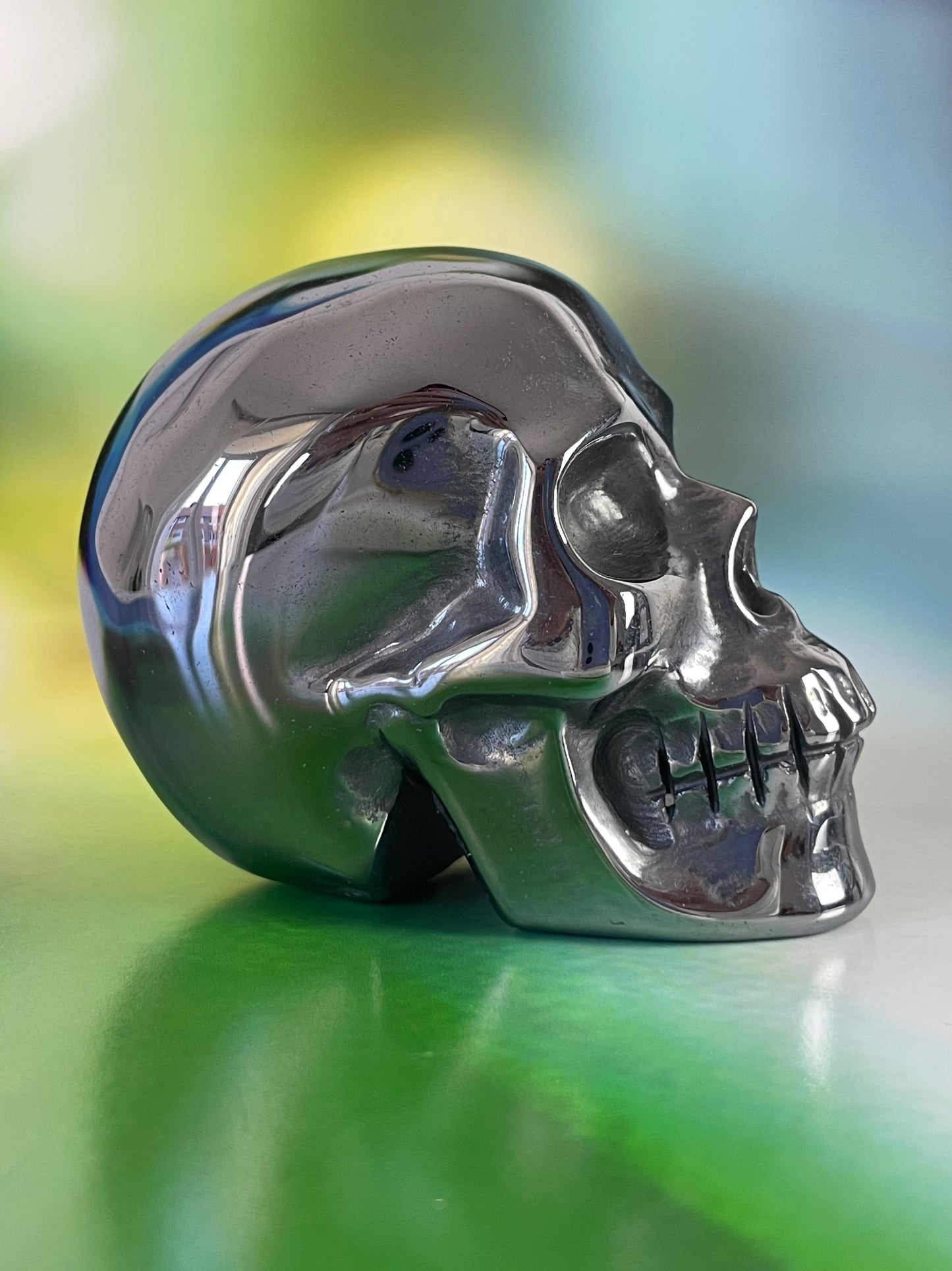 Titanium Quartz Crystal Skull