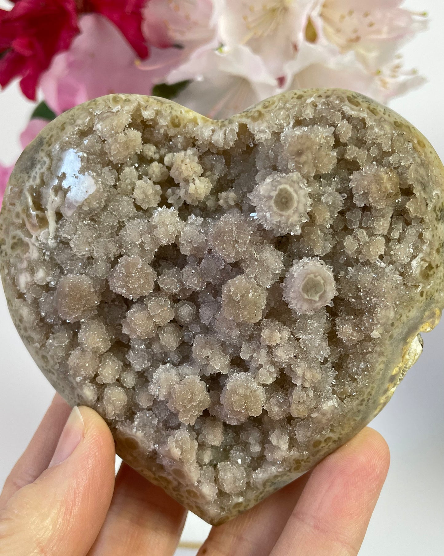 Jasper Druzy Yellow with Stalactite eye and Quartz