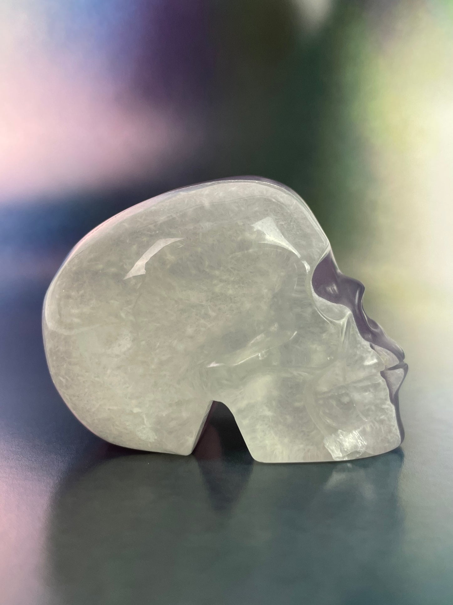 Fluorite Skull Purple-Clear