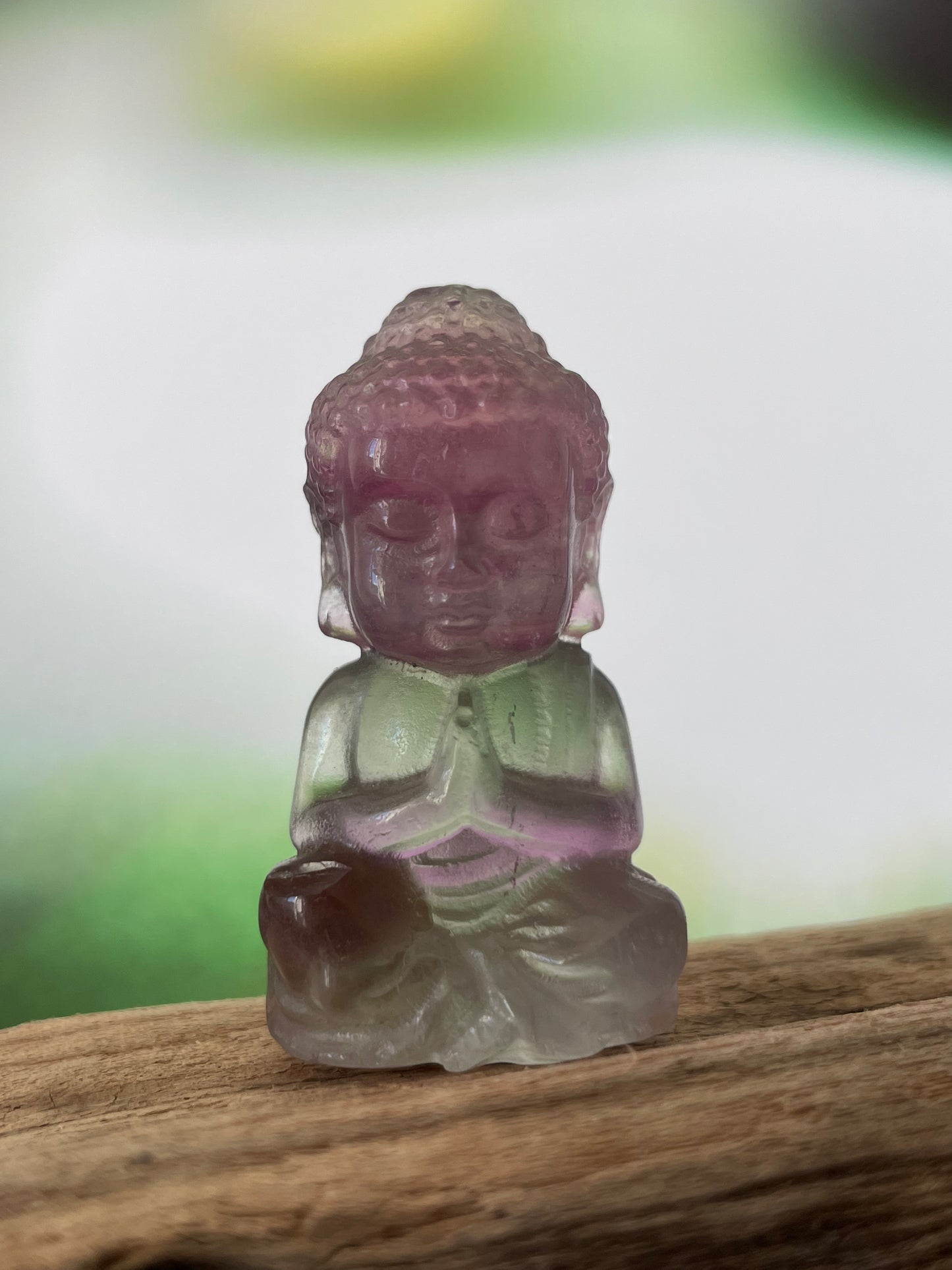 Fluorite Baby Buddha – Bright Purple Green