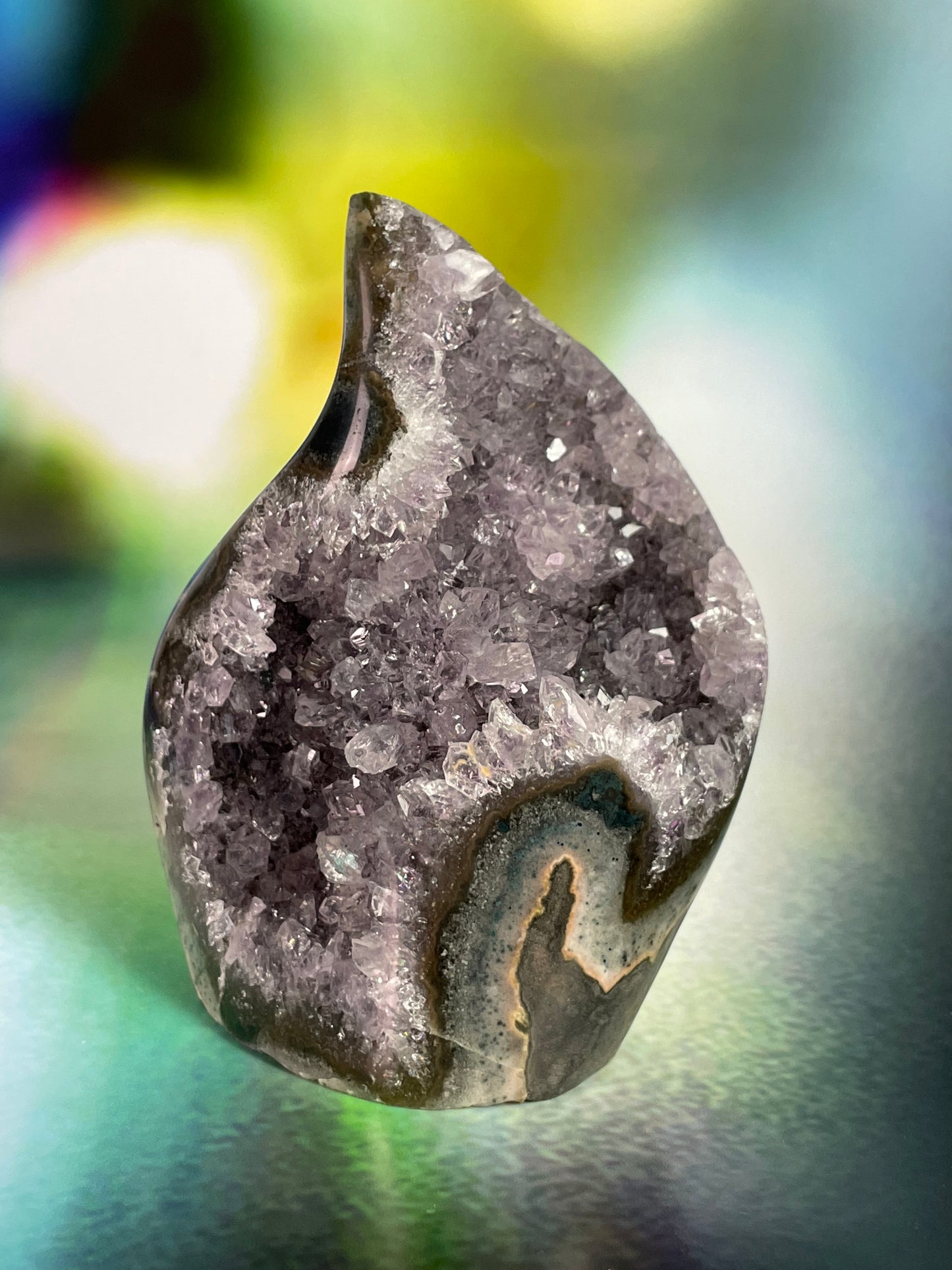 Amethyst Geode Flame from Uruguay