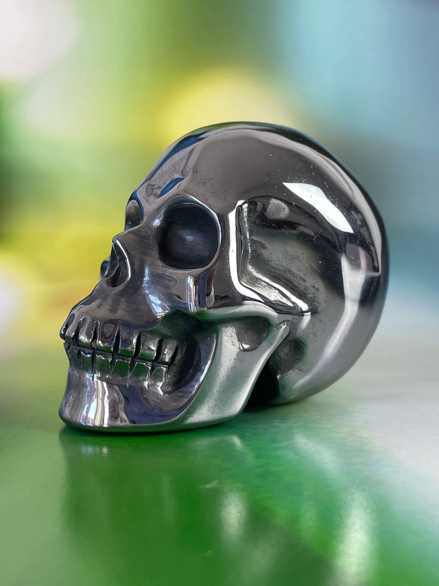 Titanium Quartz Crystal Skull