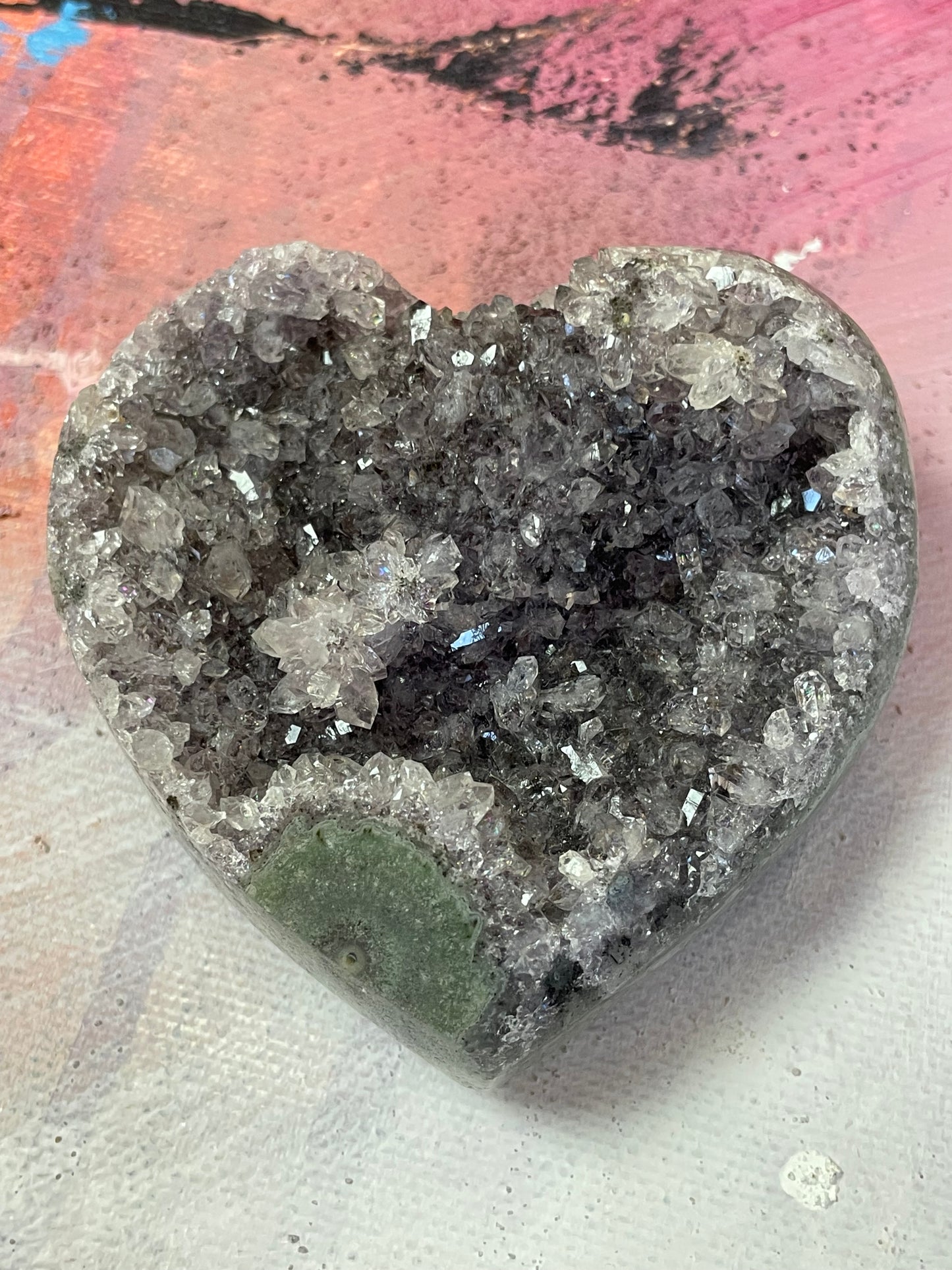 Amethyst Lavender Heart from Uruguay
