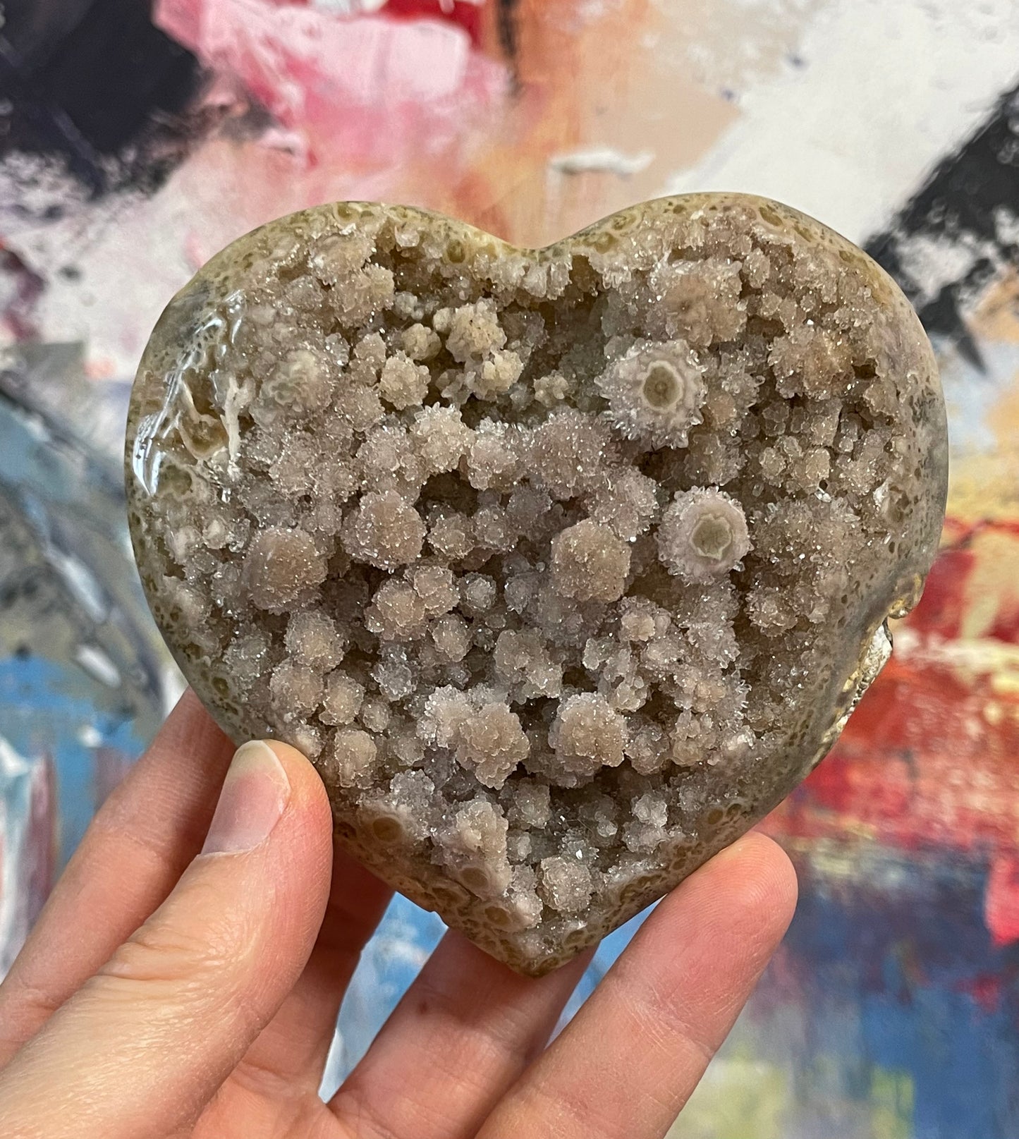 Jasper Druzy Yellow with Stalactite eye and Quartz