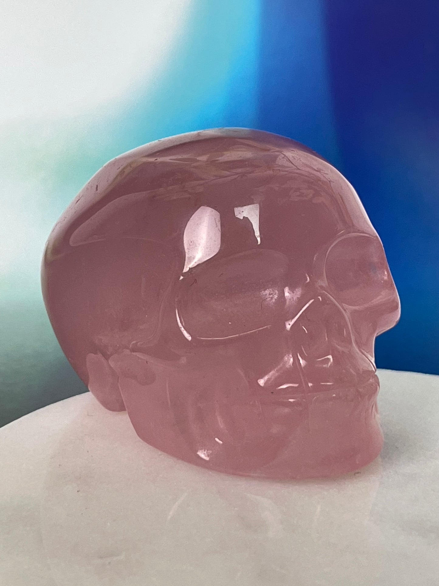 Rose Quartz Skull S