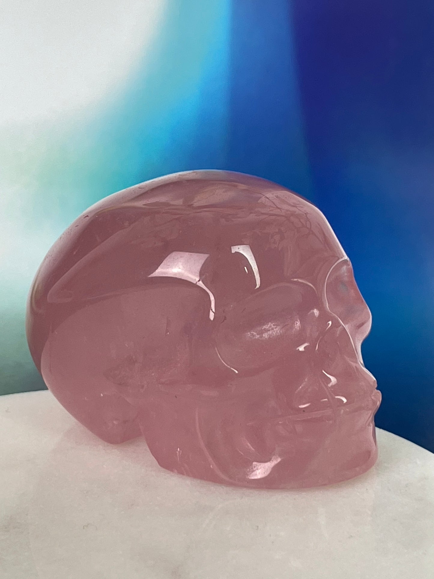 Rose Quartz Skull S