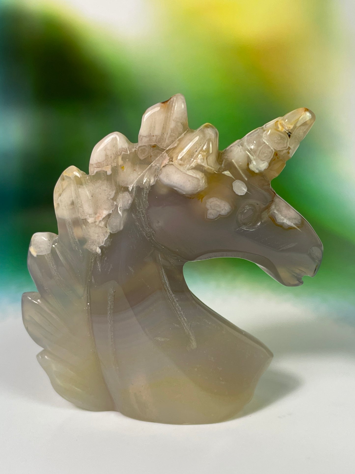Flower Agate Unicorn