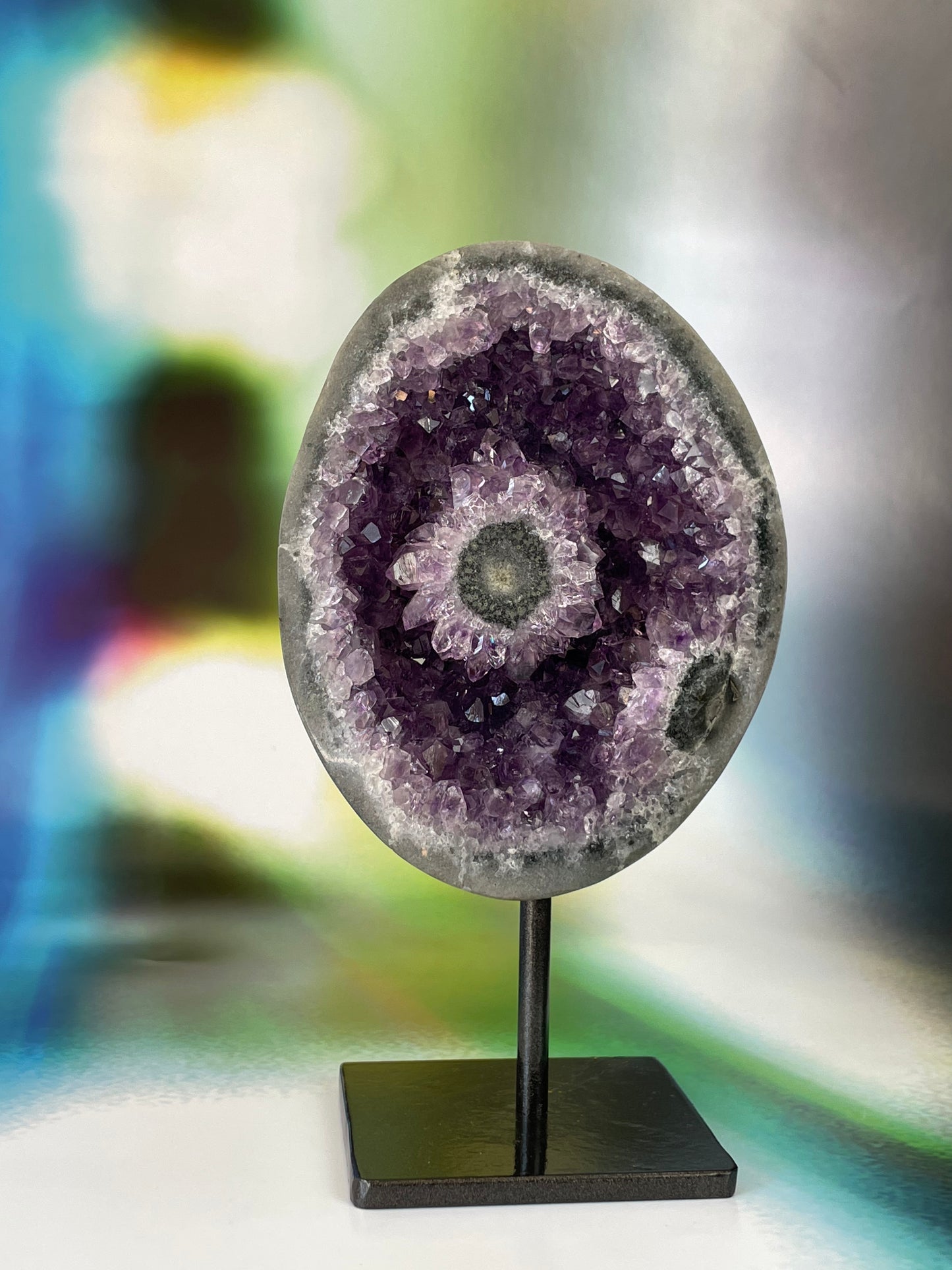 Amethyst with Stalactite Eye from Uruguay