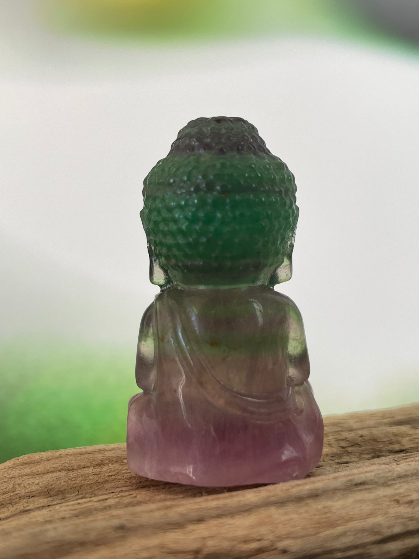 Fluorite Baby Buddha - Green Purple