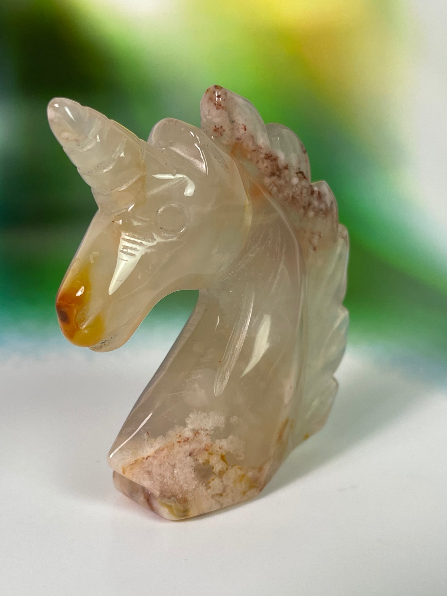Flower Agate Unicorn
