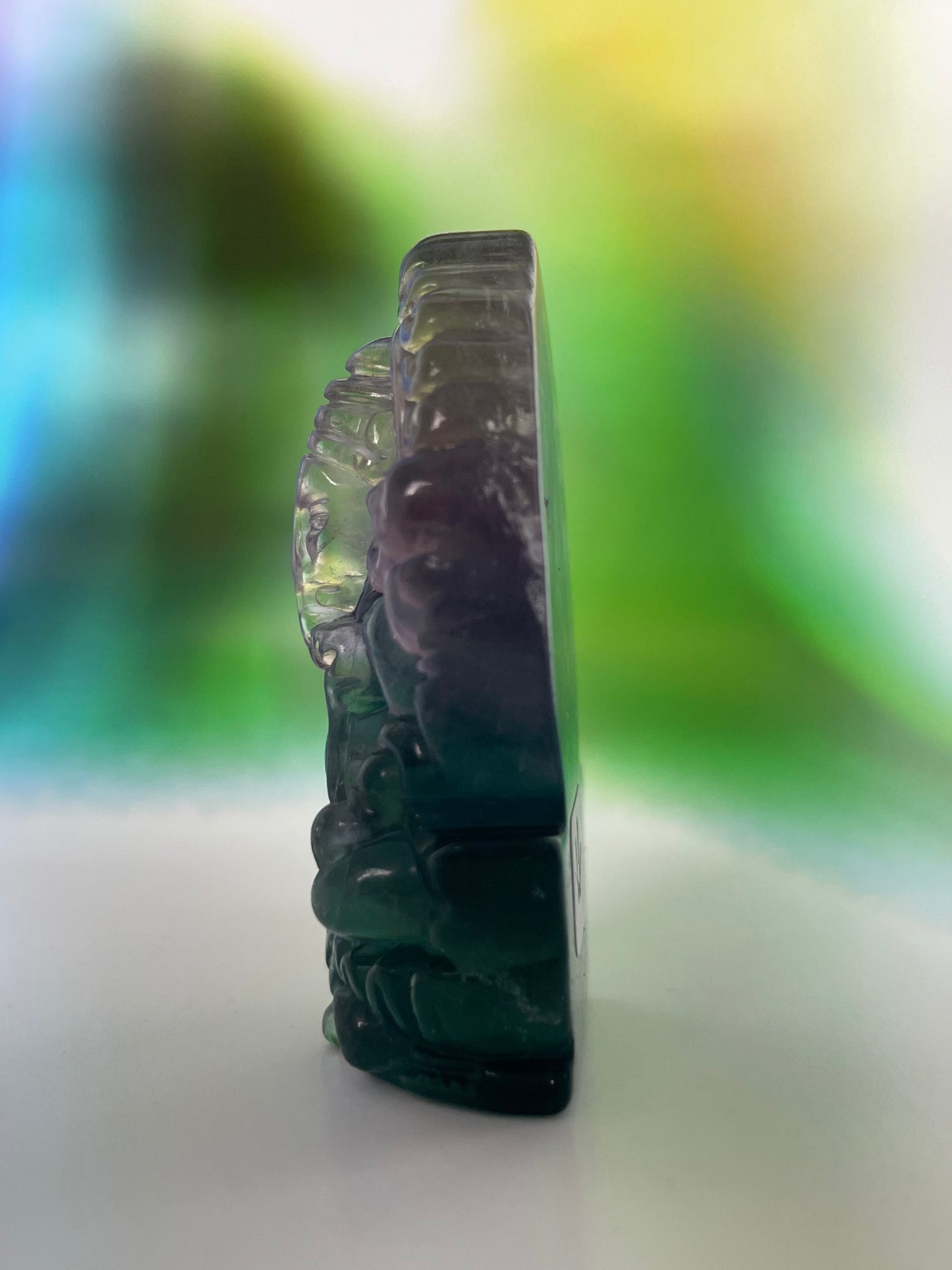 Fluorite Ganesh Green Lavender