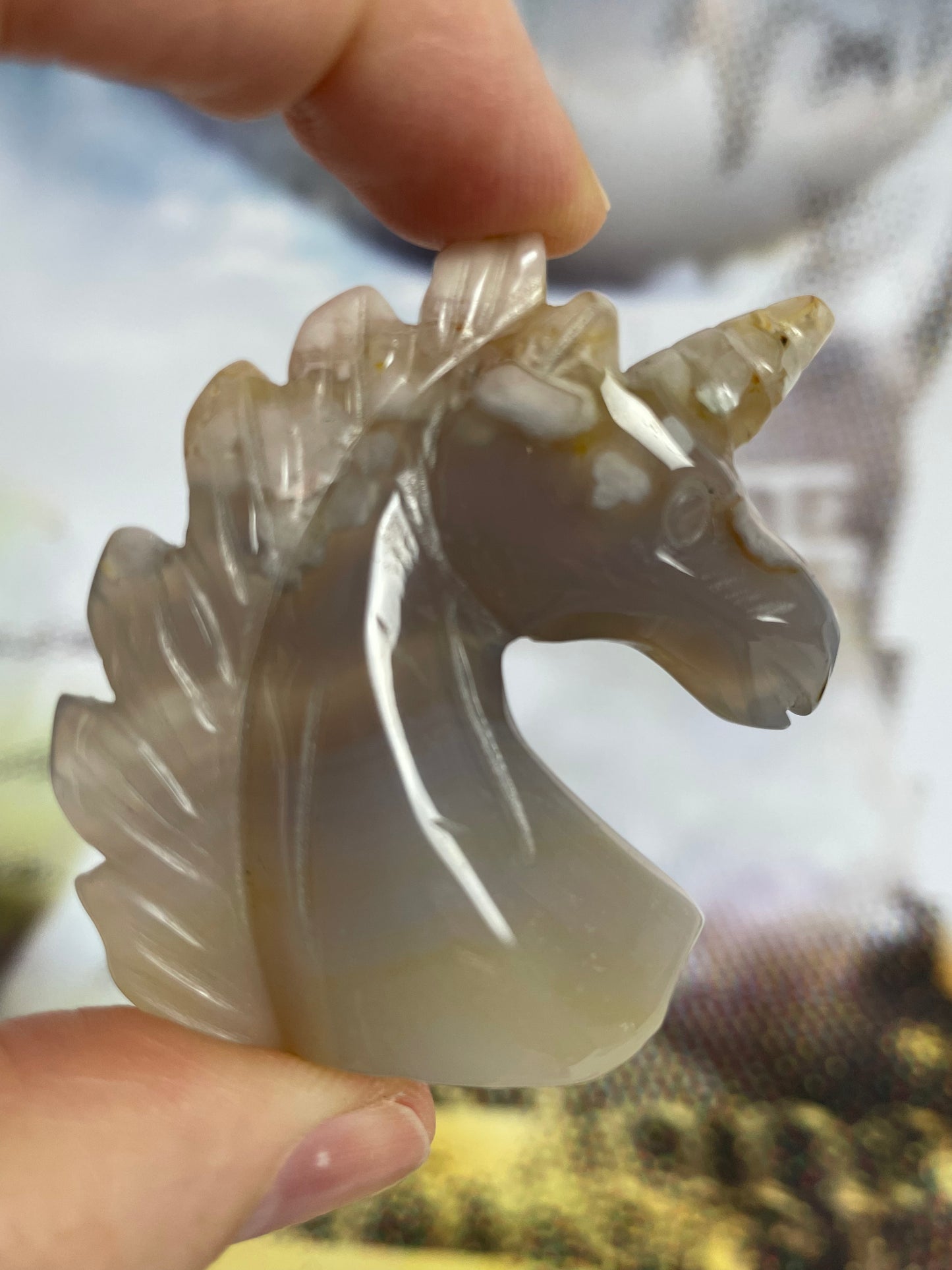 Flower Agate Unicorn