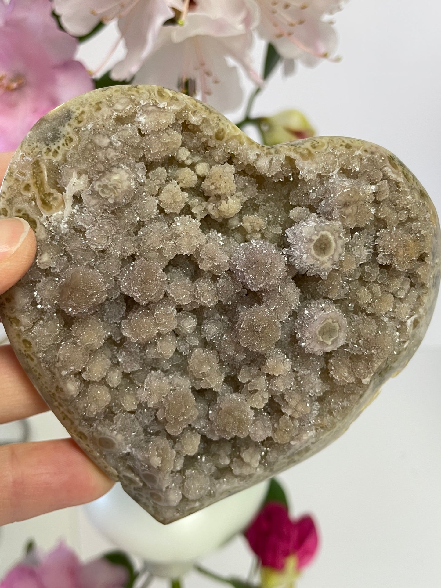 Jasper Druzy Yellow with Stalactite eye and Quartz