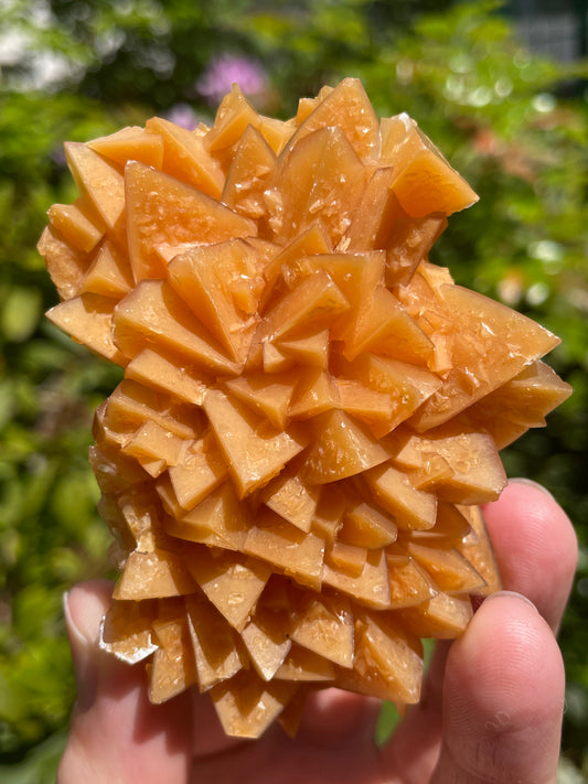 Calcite Orange Flower from Yunnan Province, China