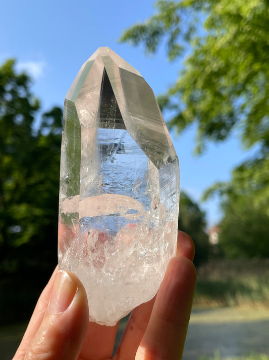 Lemurian Water Clear Quartz Crystal from Santander, Colombia