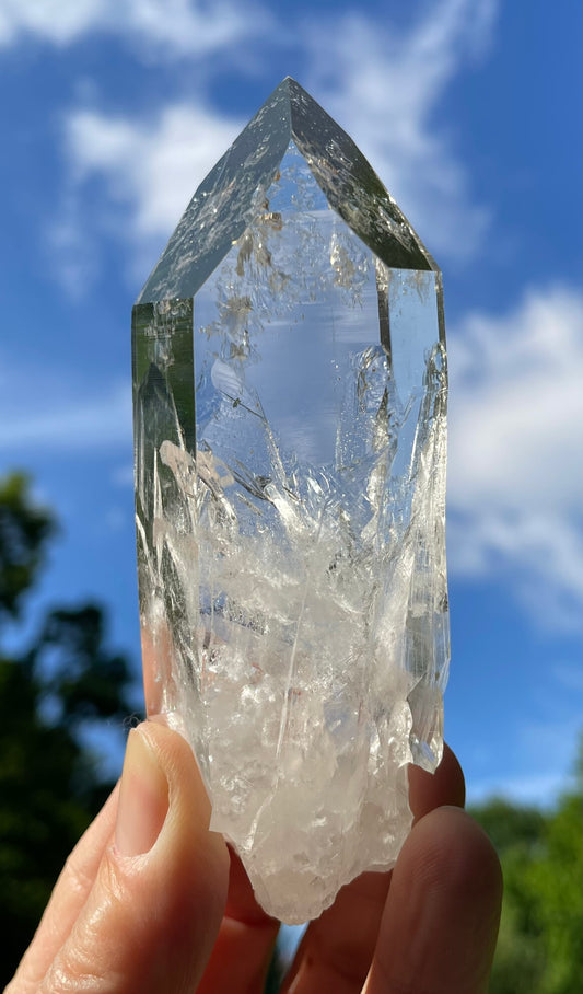 Lemurian Quartz Crytal Water Clear Point from Colombia