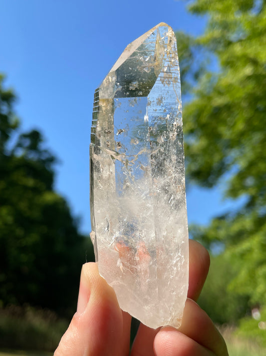 Lemurian Quartz Crystal Point from Colombia