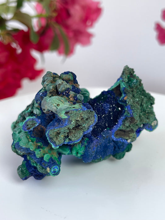 Azurite with Malachite from AnHui Province , China