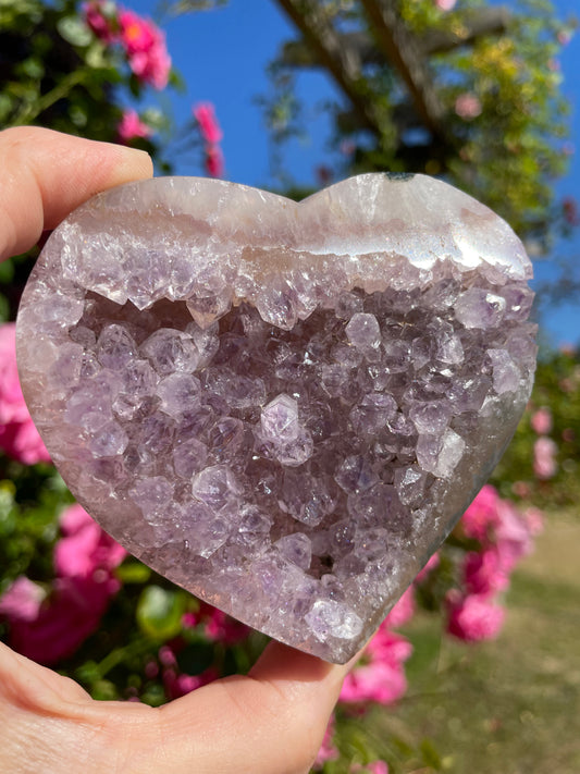 Amethyst Pink Lavender Heart