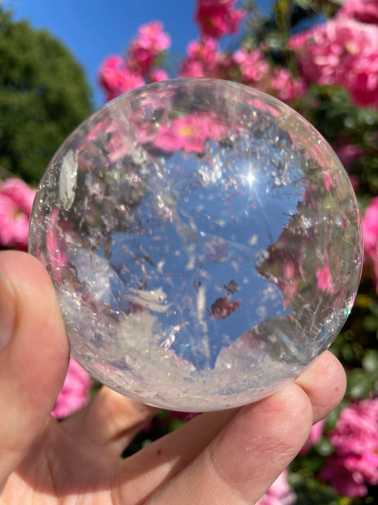 Lemurian Quartz Crystal Sphere from Brazil