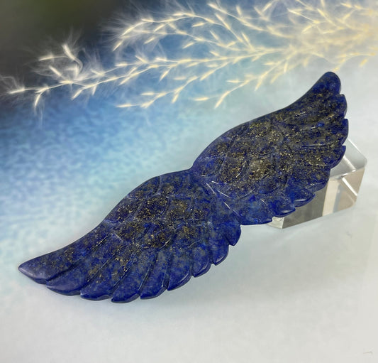 Lapis Lazuli Angel Wings with Pyrite II