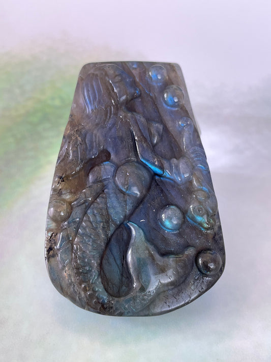 Labradorite Mermaid Carving I