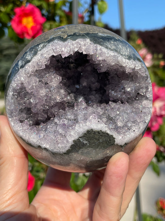 Amethyst Large Geode Sphere from Uruguay