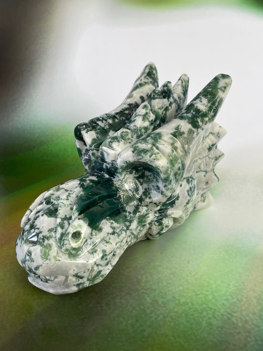 Moss Agate Dragon