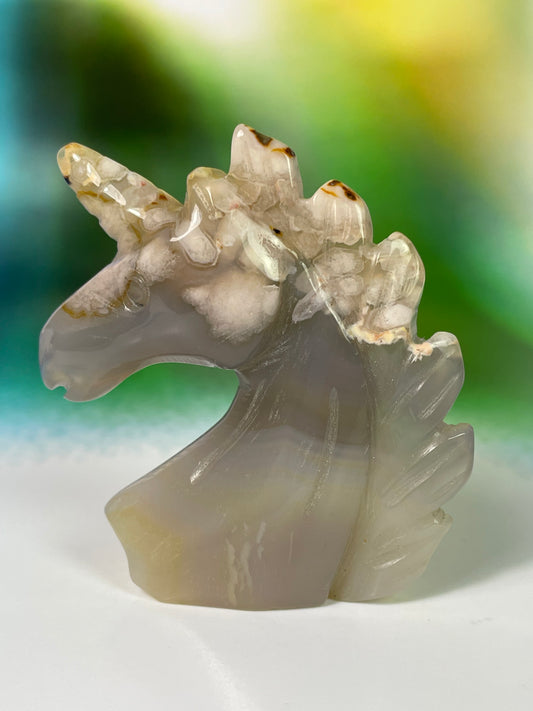 Flower Agate Unicorn