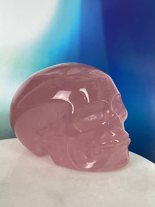 Rose Quartz Skull S