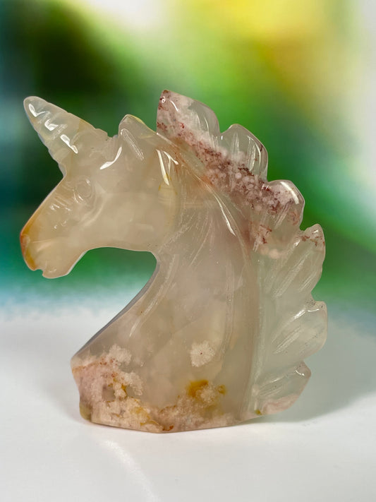 Flower Agate Unicorn