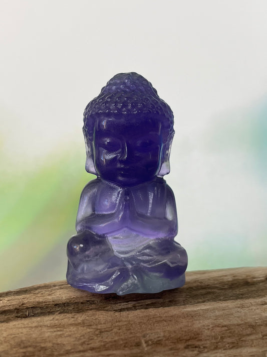 Fluorite Baby Buddha – Violet