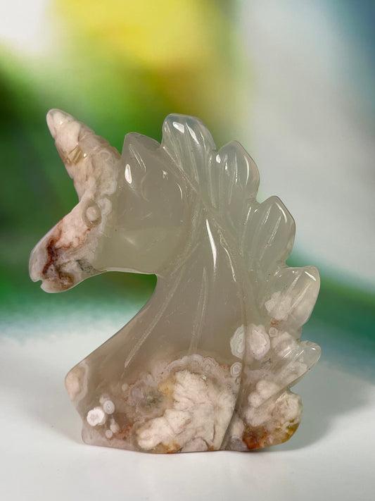 Flower Agate Unicorn