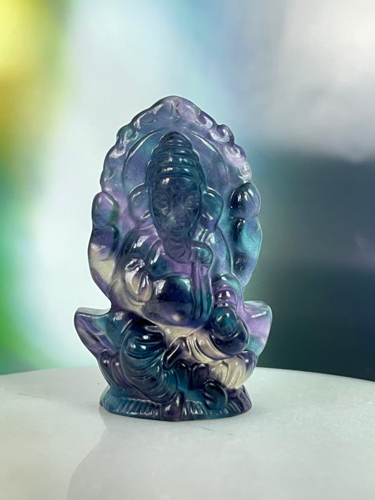 Fluorite Ganesh Multi Color 2