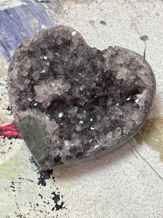 Amethyst Lavender Heart from Uruguay